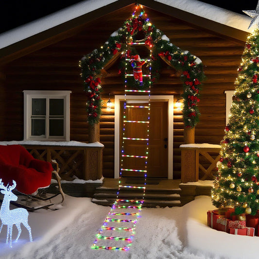 Hayati christmas decoration LED Santa Claus Climbing Ladder [1.5m / 3m]