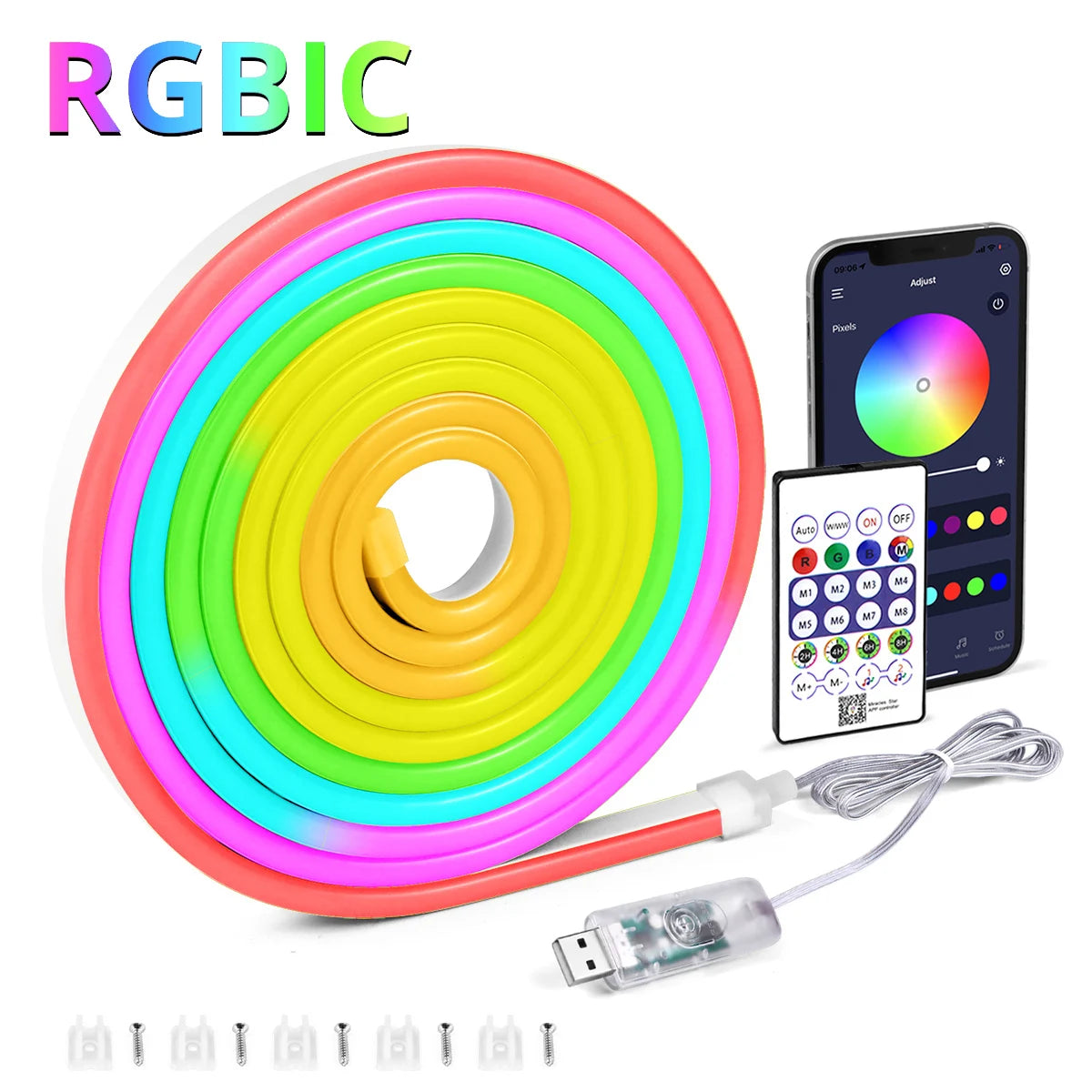 Hayati Neon LED Strip Lights with Bluetooth App Control